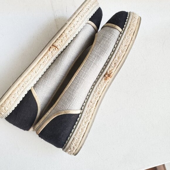 Chanel Two Tone Color block Canvas Classic Espadrilles 38 - Picture 12 of 13